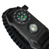 Черный многофункциональный браслет выживания с фонариком - Черный многофункциональный браслет выживания с фонариком
