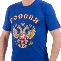 Синяя футболка «Россия»