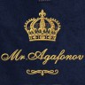 Полотенце 70х140 с фамилией Агафанов (синее) - Полотенце 70х140 с фамилией Агафанов (синее)