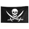 Чёрный флаг с черепом и саблями - Чёрный флаг с черепом и саблями