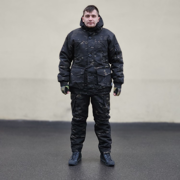 Костюм камуфляжный зимний, рип-стоп