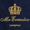 Полотенце 70х140 с фамилией Ермолов (синее) - Полотенце 70х140 с фамилией Ермолов (синее)