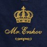 Полотенце 70х140 с фамилией Ершов (синее) - Полотенце 70х140 с фамилией Ершов (синее)