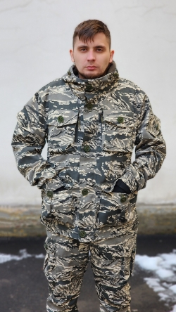 Камуфляжный костюм на флисе, рип-стоп, "тигр"